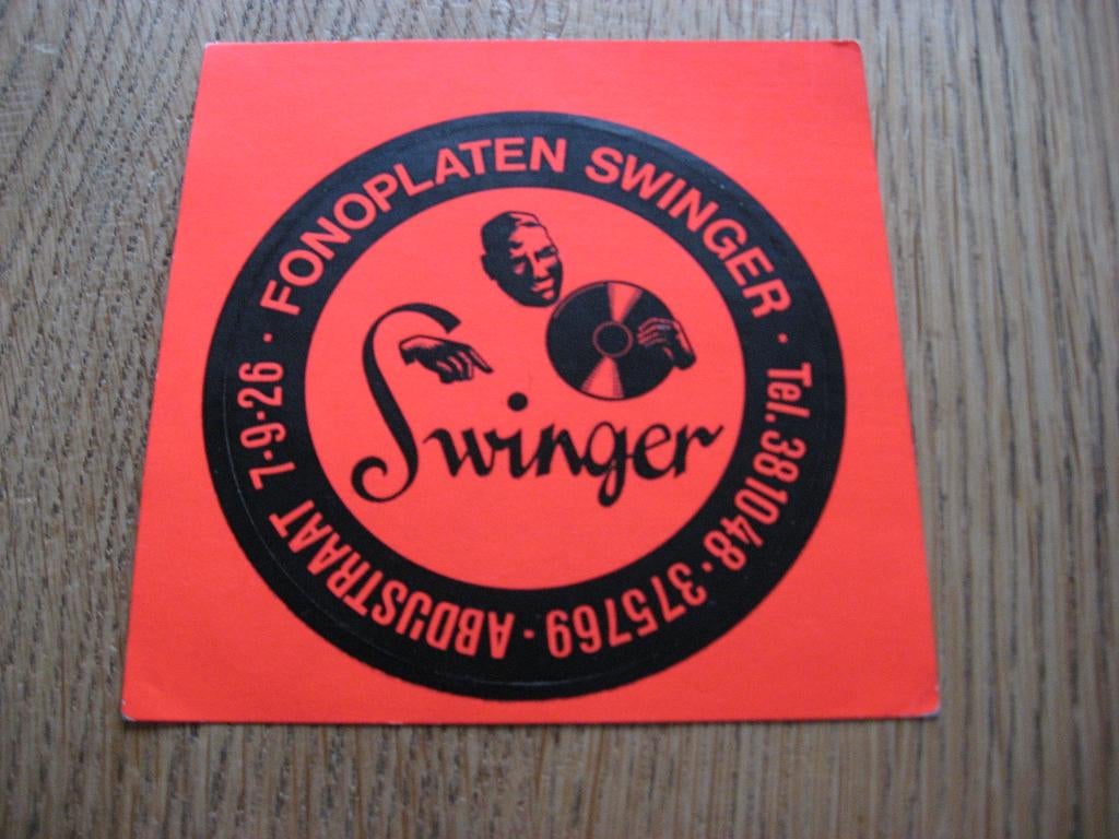 Fonoplaten Swinger 10 x 10 cm Sticker, Ophalen of Verzenden, Nieuw, Overige typen