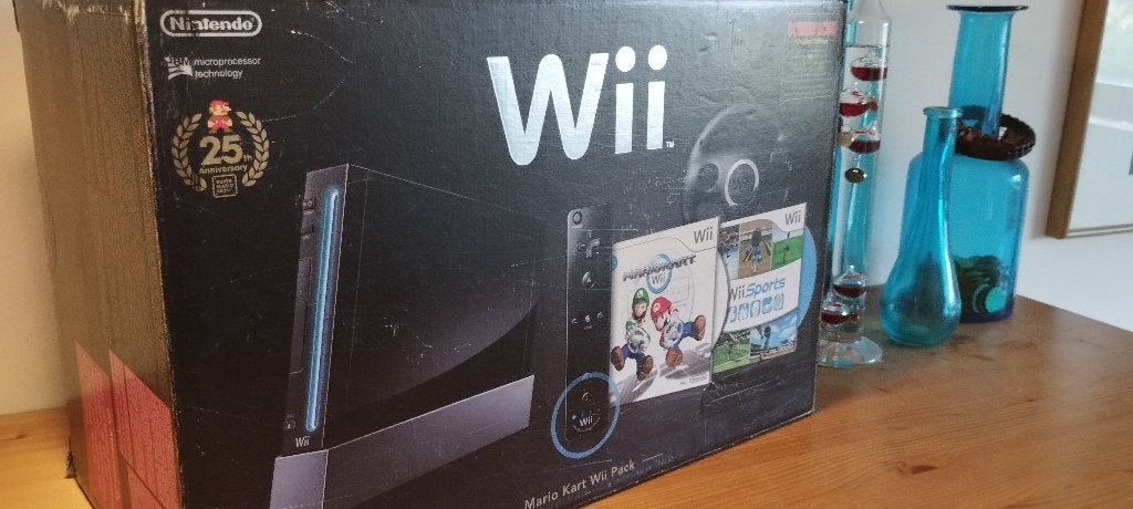 complete zwarte nintendo mariokart wii pack, Consoles de jeu & Jeux vidéo, Enlèvement ou Envoi, Course et Pilotage, 3 joueurs ou plus