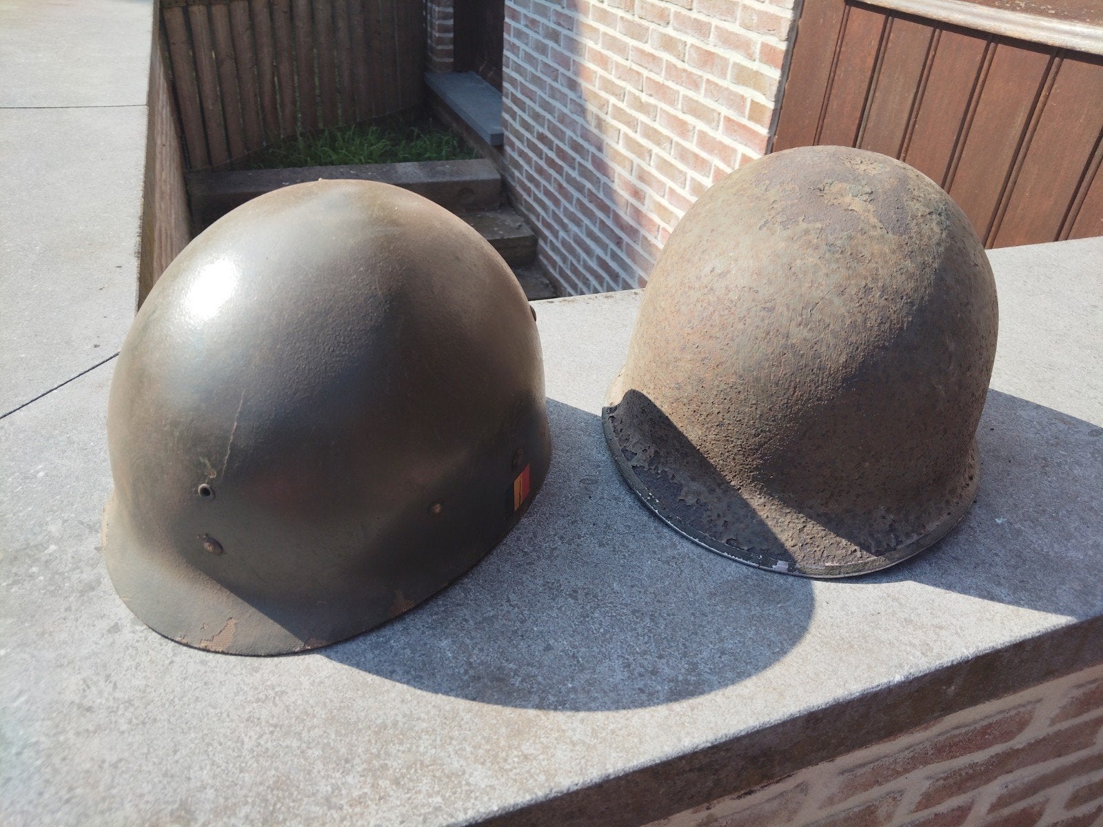 Early M1 helmet met Belgische binnenhelm, Verzamelen, Ophalen of Verzenden