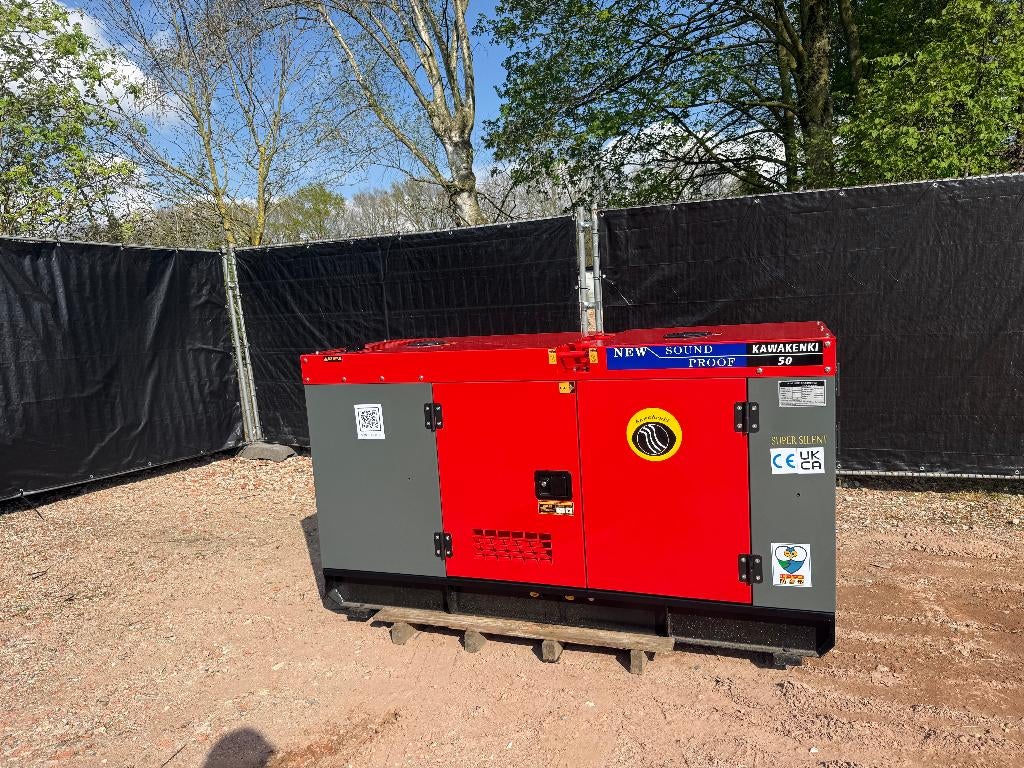 Nieuwe diesel generator 50kVA, Ophalen, Dieselolie, Geluidgedempt, Nieuw