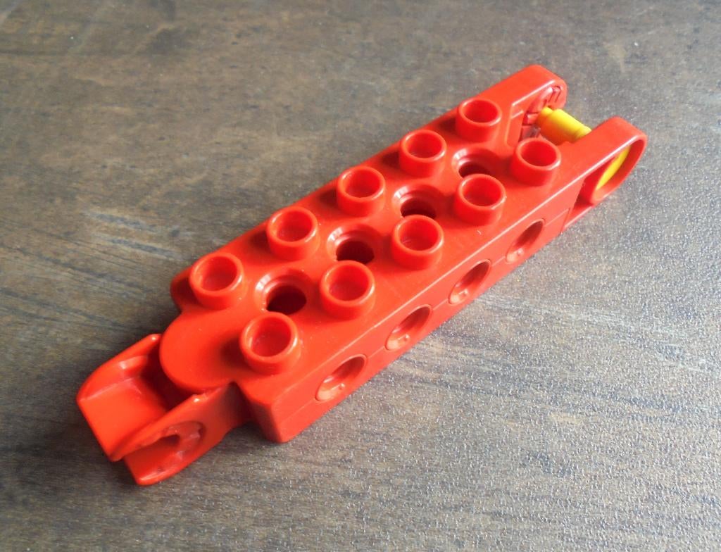 Lego Duplo Toolo Brick 2x5 with Swivel Bracket (zie foto's), Enlèvement ou Envoi, Utilisé, Briques en vrac, Duplo