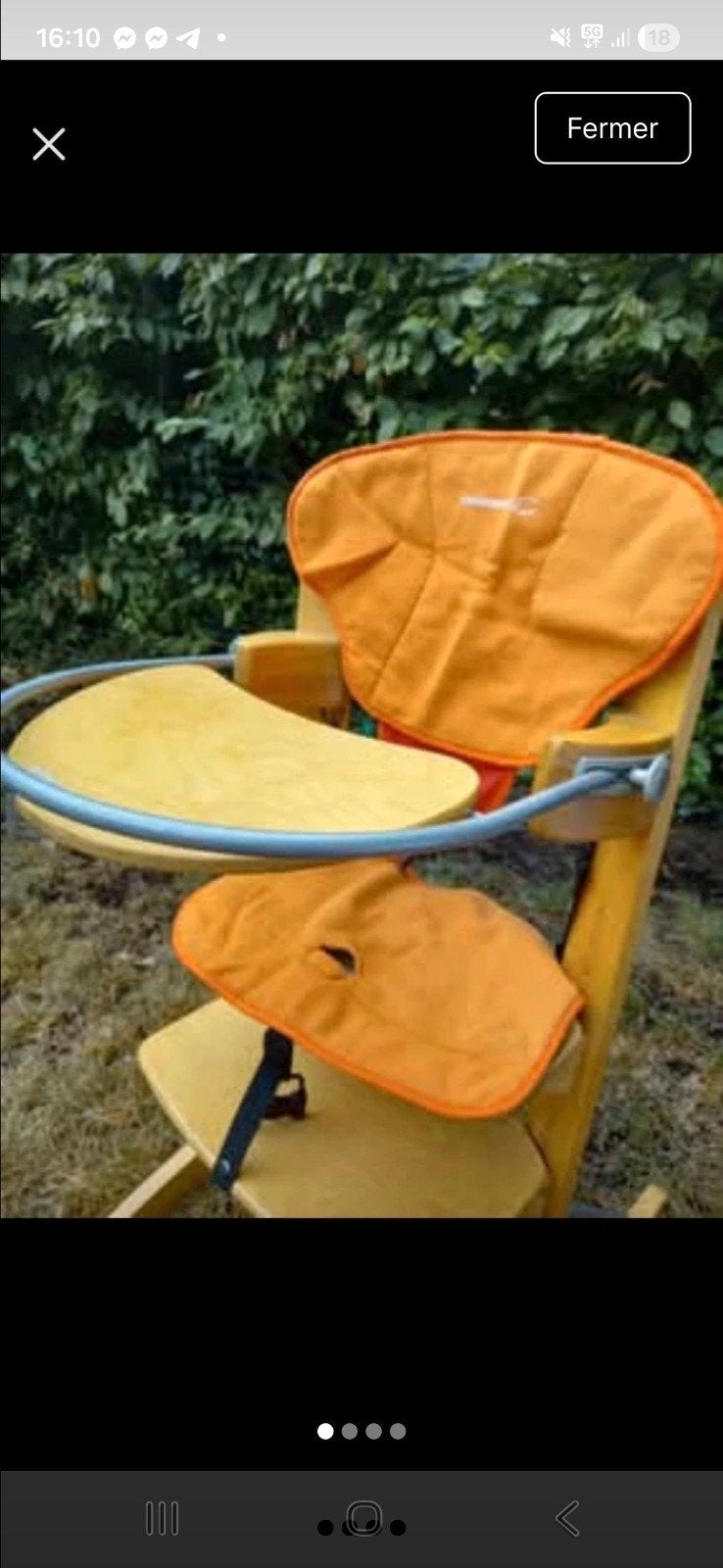 Chaise haute Stokke evolutive trap tablette amovible