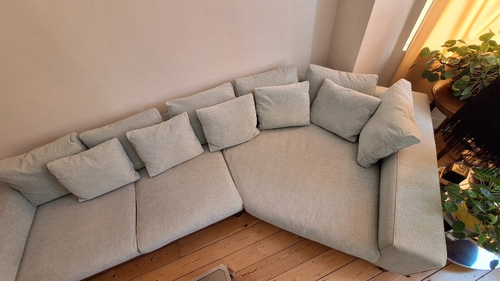 Canapé 5 places haut de gamme – enlèvement Bruxelles, Maison & Meubles, 100 à 125 cm, Banc d'angle, Enlèvement, Utilisé