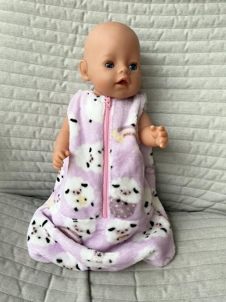 119. Babyborn: Nieuw roos slaapzakje in knuffelfleece, Ophalen of Verzenden, Nieuw, Babypop