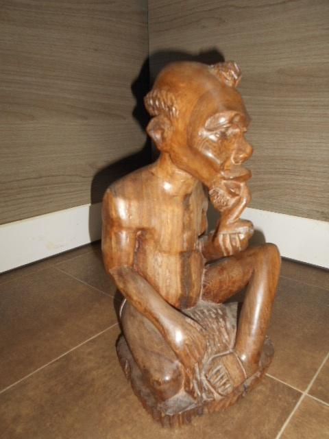 Belle statue en bois - Africaine, Antiquités & Art, Enlèvement ou Envoi, Bois, Statue