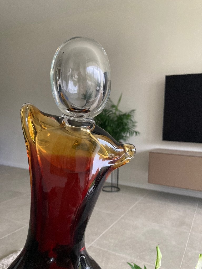 Kunstobject sculptuur gesigneerd door Pavel Hanousek, Antiek en Kunst, 161 cm, Handgemaakt, Beeld, Rood
