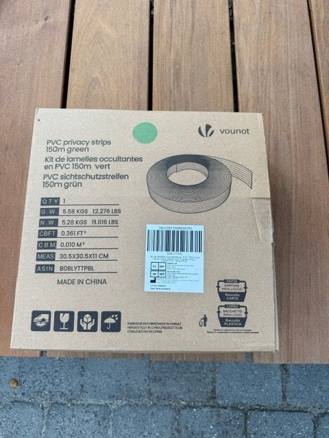 150 meter groene pvc lamellen voor tuindraad, Tuin en Terras, Ophalen, Nieuw, Overige typen