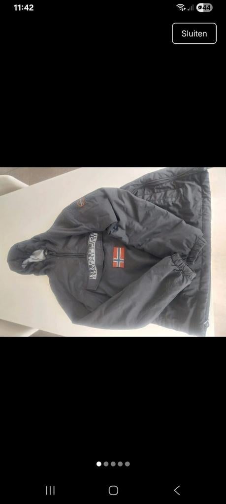 Napapijri Unisex jas maat L, Enlèvement, Comme neuf, Taille 52/54 (L), Noir