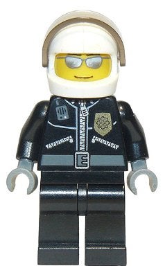 LEGO City cty0027a Police - City Leather Jacket with Gold, Lego, Ophalen of Verzenden, Minifiguur, City