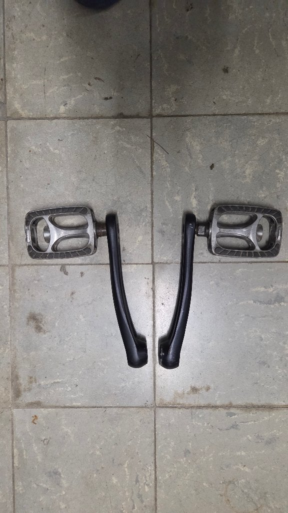 Cranks Met Pedalen Links en Rechts 170 mm, Enlèvement, Utilisé, Elektrische fiets, Aluminium