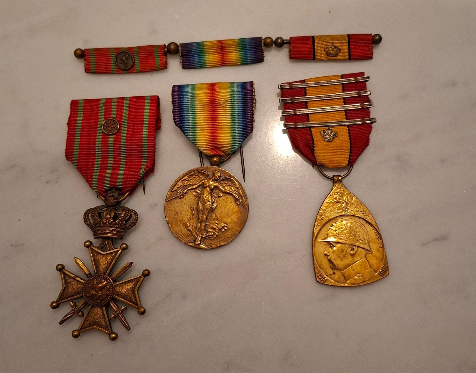 Set drie medailles wo1, Verzamelen, Ophalen of Verzenden