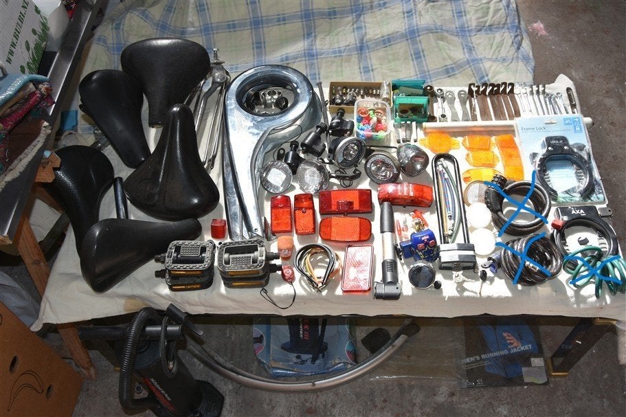 Fiets onderdelen diverse, Ophalen, Zo goed als nieuw, Overige typen, Overige materialen