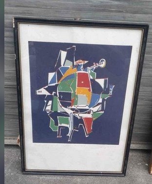 Sérigraphie Noël 1969 signe Thierry de villers, Antiquités & Art, Original, Enlèvement ou Envoi, Lithographie