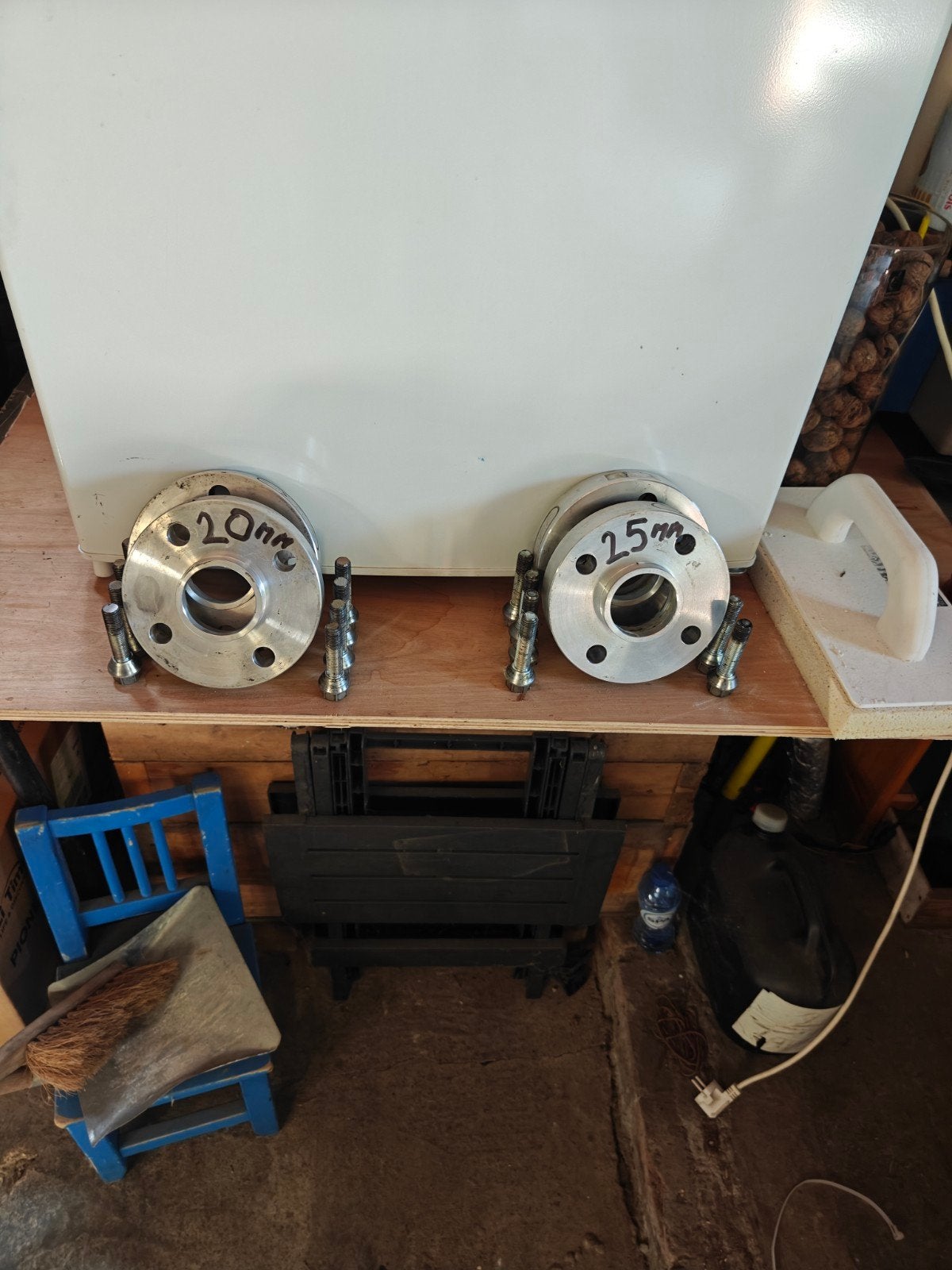 Fixtra spoorverbreders.. 20mm en 25mm, Ophalen