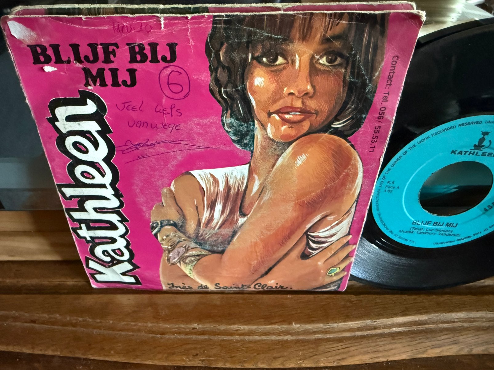 Blijf Bij Mij - Toi Que J’attends, Gebruikt, 7 inch, Ophalen of Verzenden, Overige typen