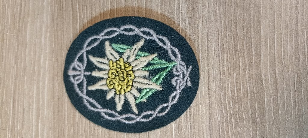 Insigne Edelweiss Gebirgsjäger - Wehrmacht Original ww2, Envoi, Armée de terre, Autres types