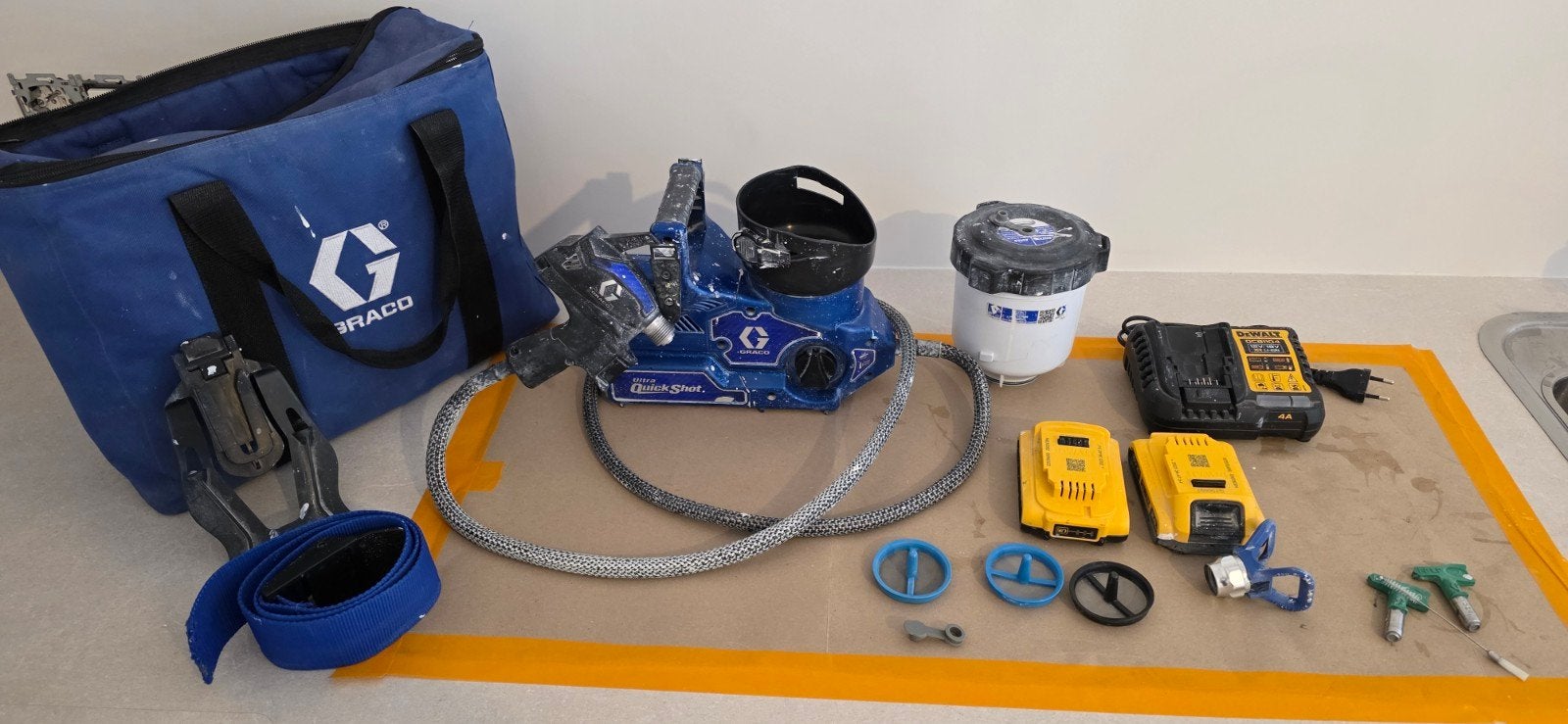 Graco ultra quickshot, Ophalen