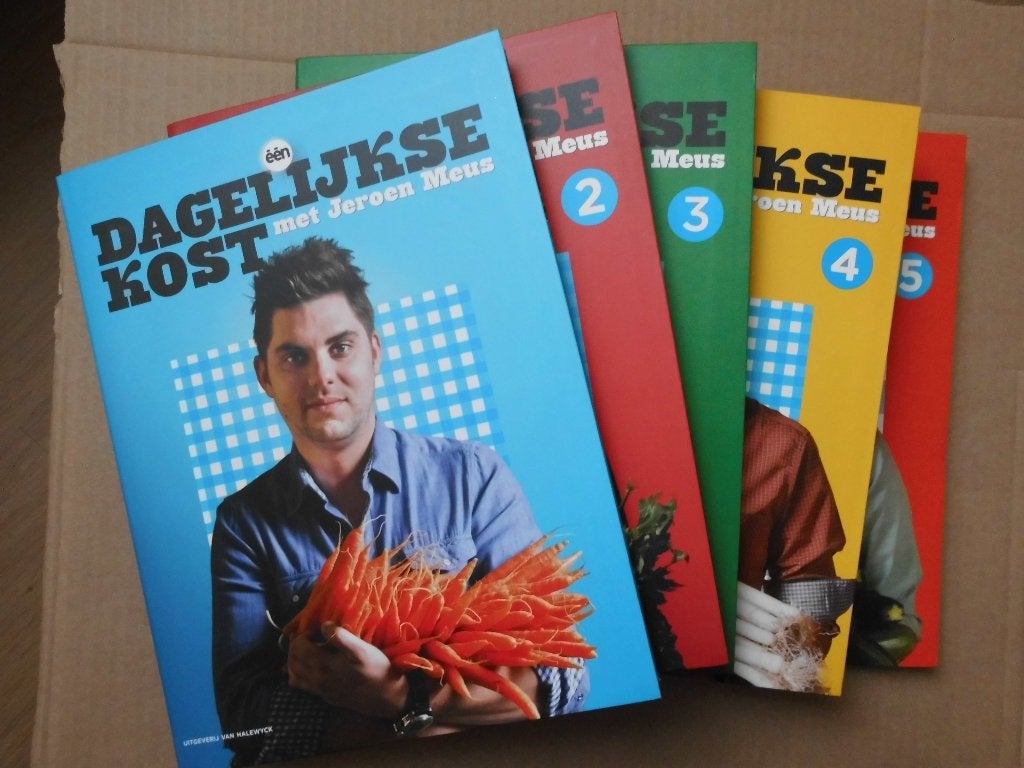 Dagelijkse Kost (met Jeroen Meus) - deel 1 t/m 5, Boeken, Kookboeken, Zo goed als nieuw, Voorgerechten en Soepen, Hoofdgerechten