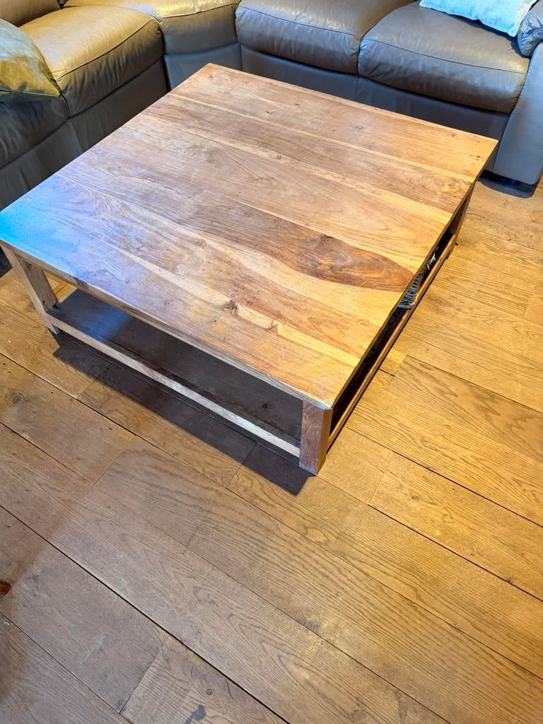 Houten salontafel, Ophalen, Gebruikt, 50 tot 100 cm, 50 tot 100 cm