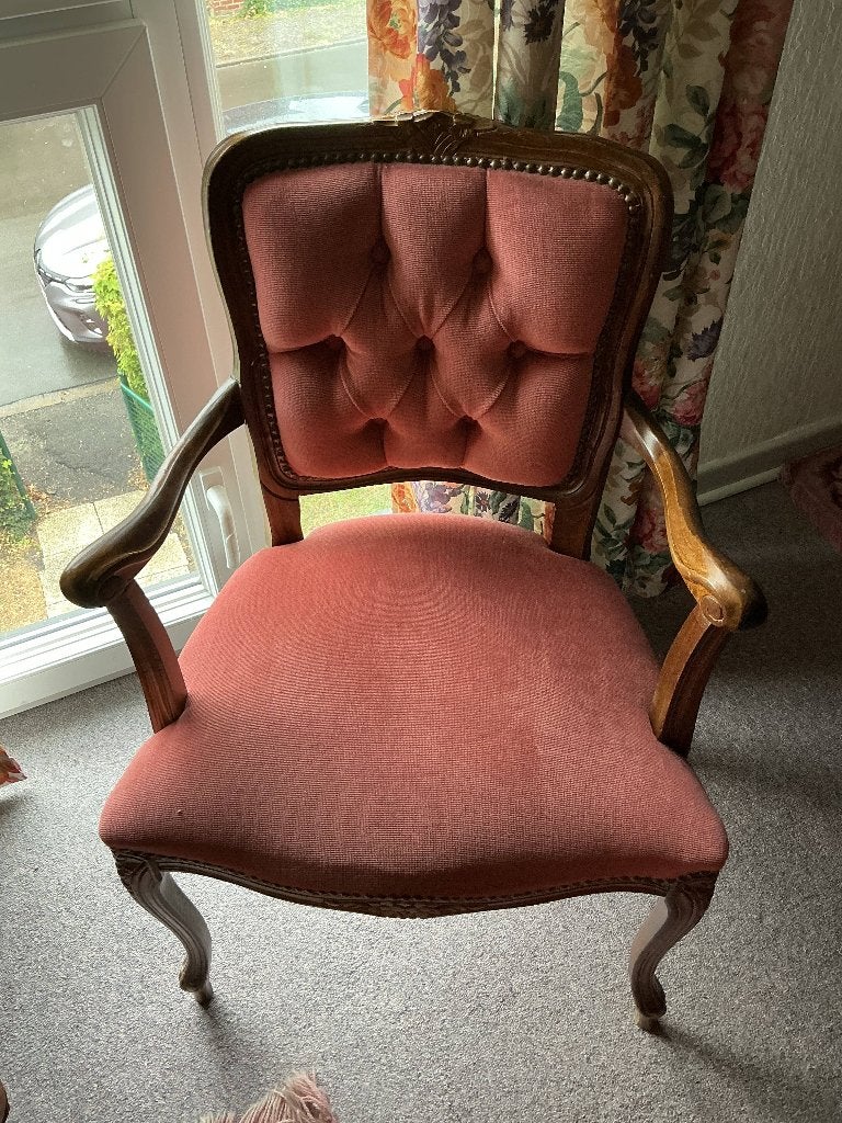 2 Chaises velours vieux rose, Enlèvement