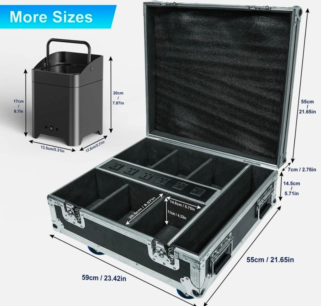 Uplighters met flightcase / draagzak zie omschrijving, Ophalen, Kleur