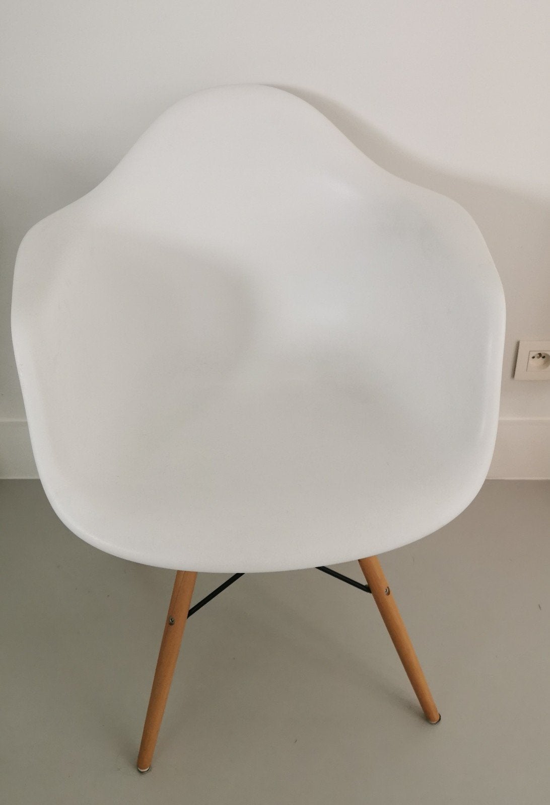 witte kuipstoelen 4 stuks, Maison & Meubles, Chaises, Bois, Comme neuf, Enlèvement, Blanc