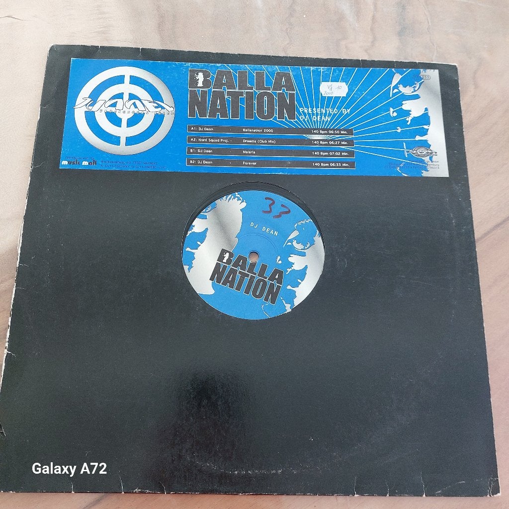 dj dean balla nation 12 inch maxi, Cd's en Dvd's, Vinyl | Dance en House, Gebruikt, Trance, Ophalen of Verzenden, 12 inch