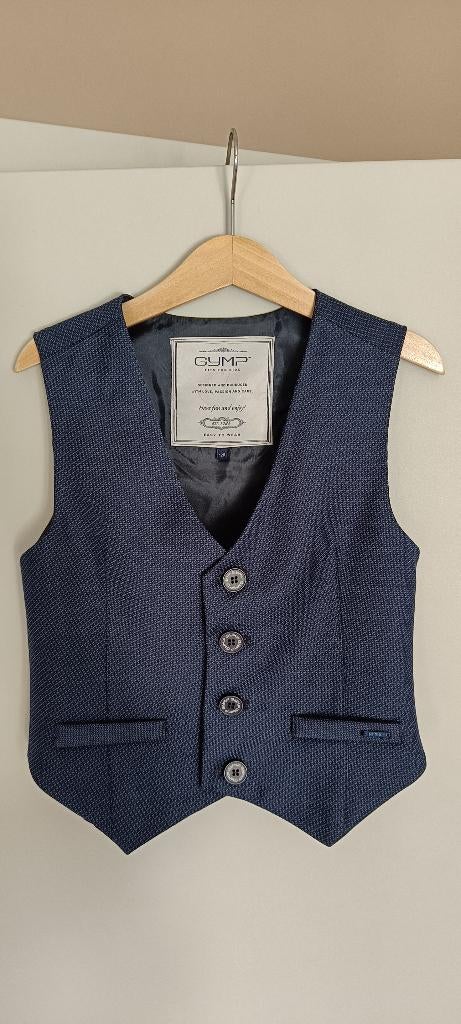 Gilet blauw, maat 128, 1e communie, Kinderen en Baby's, Ophalen, GYMP., Trui of Vest, Zo goed als nieuw