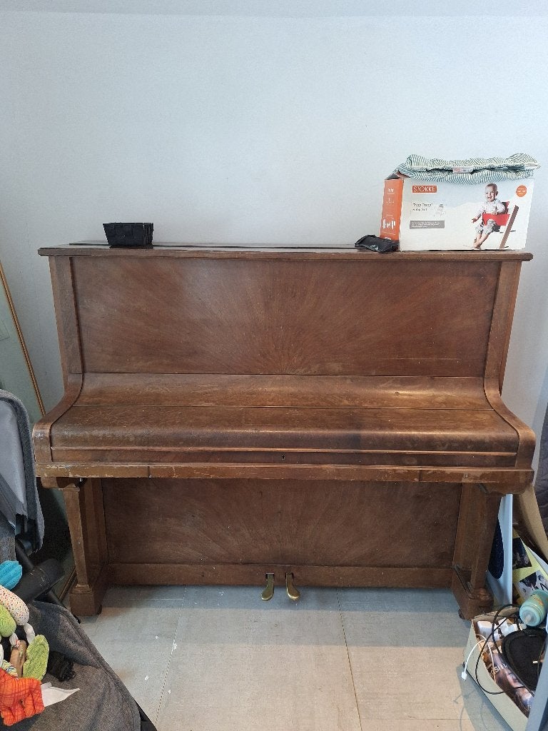 Buffetpiano Smits & Zoon 1896, klinkt nog goed, Enlèvement, Utilisé, Brun, Piano