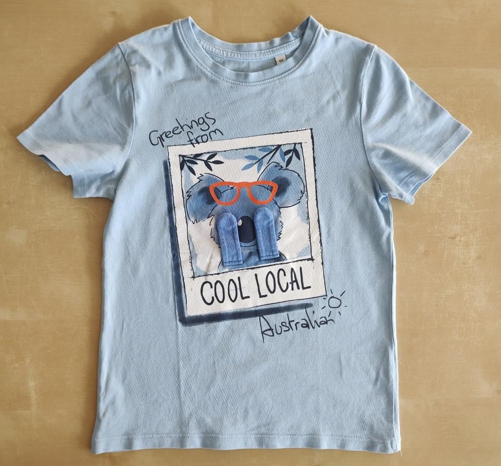 Mooie lichtblauwe t-shirt koala, maat 122, Kinderen en Baby's, Kinderkleding | Maat 122, C&A, Jongen of Meisje, Ophalen of Verzenden