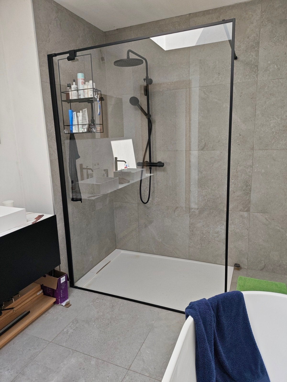Glazen douchewand - nieuw in verpakking, Bricolage & Construction, Sanitaire, Enlèvement, Neuf, Verre, Douche