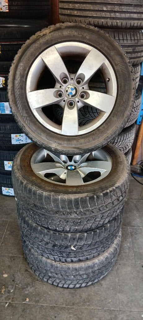 velgen + banden bmw E60 5 serie, Auto-onderdelen, Banden en Velgen, Ophalen, 16 inch, Winterbanden, Velg(en)