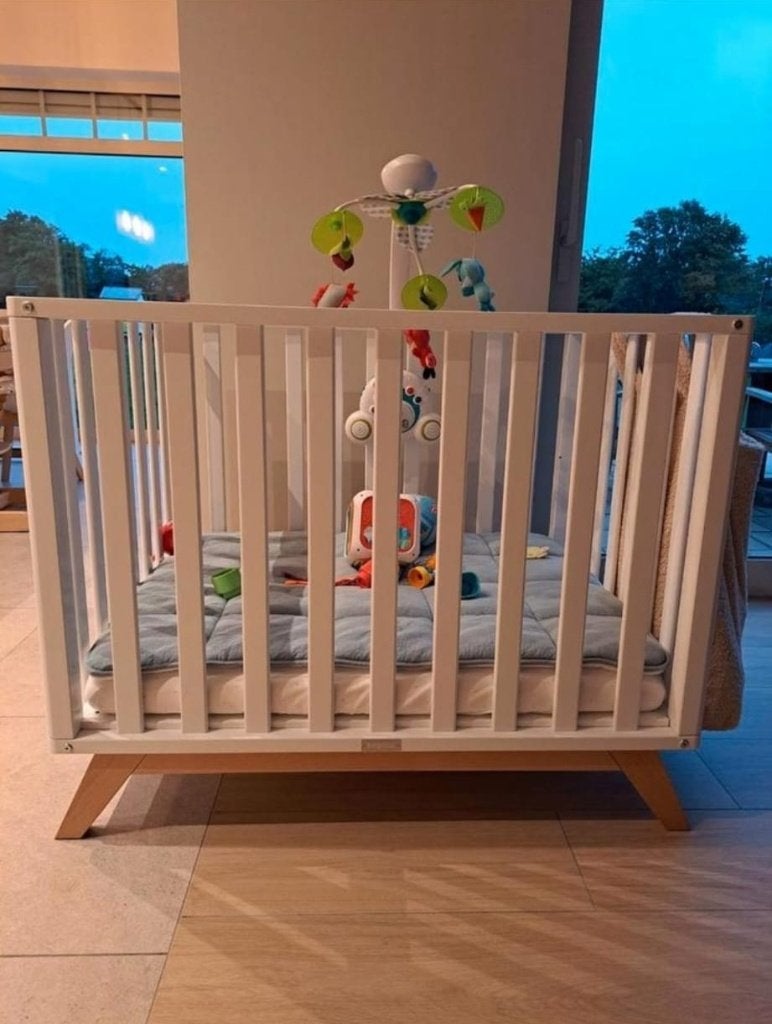 Babypark met matras, Kinderen en Baby's, Babyparken, Ophalen, Zo goed als nieuw, Rechthoekig, In hoogte verstelbaar