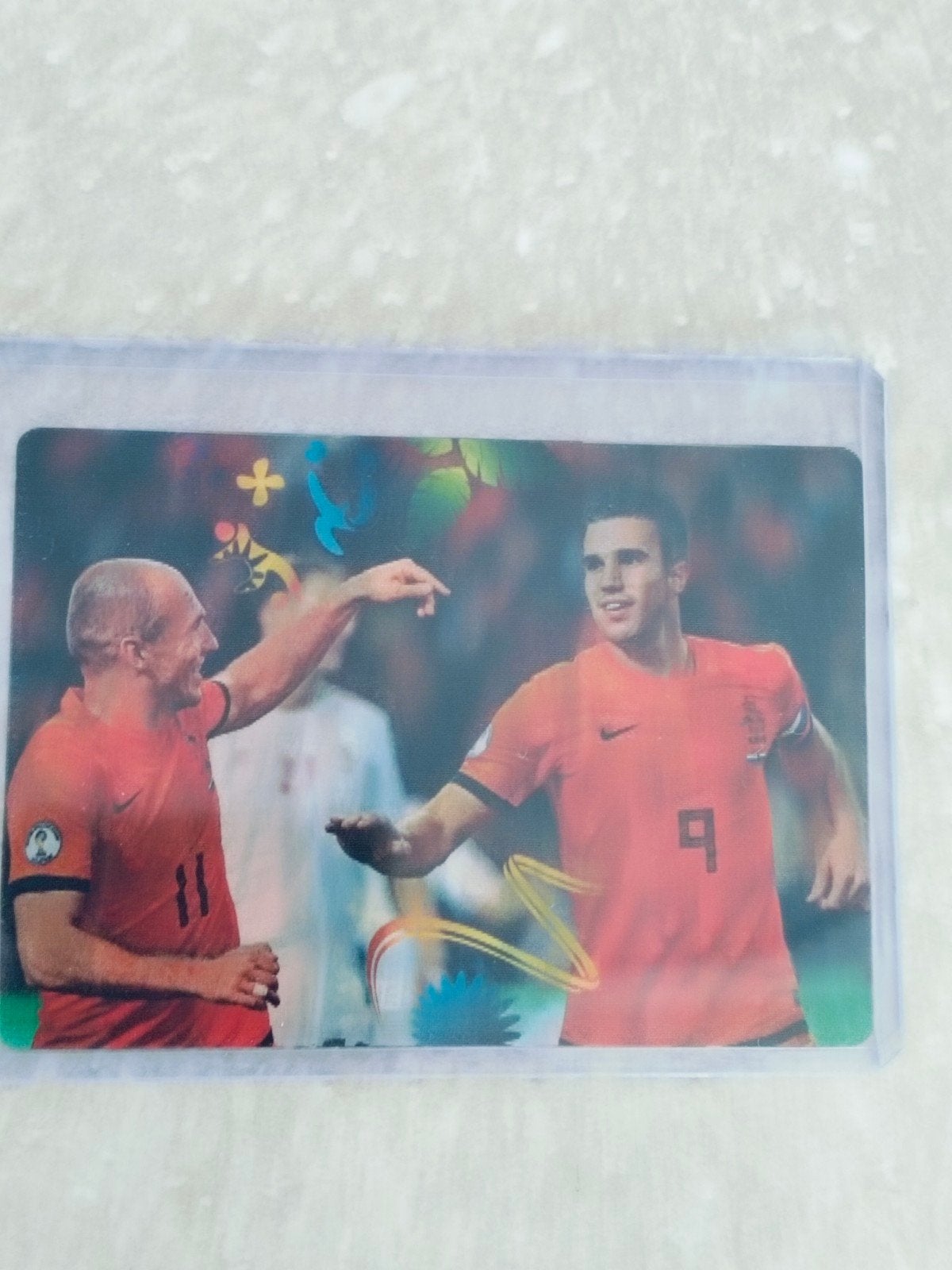 Panini WK 2014 double trouble kaart robben & van persie, Verzamelen, Ophalen of Verzenden