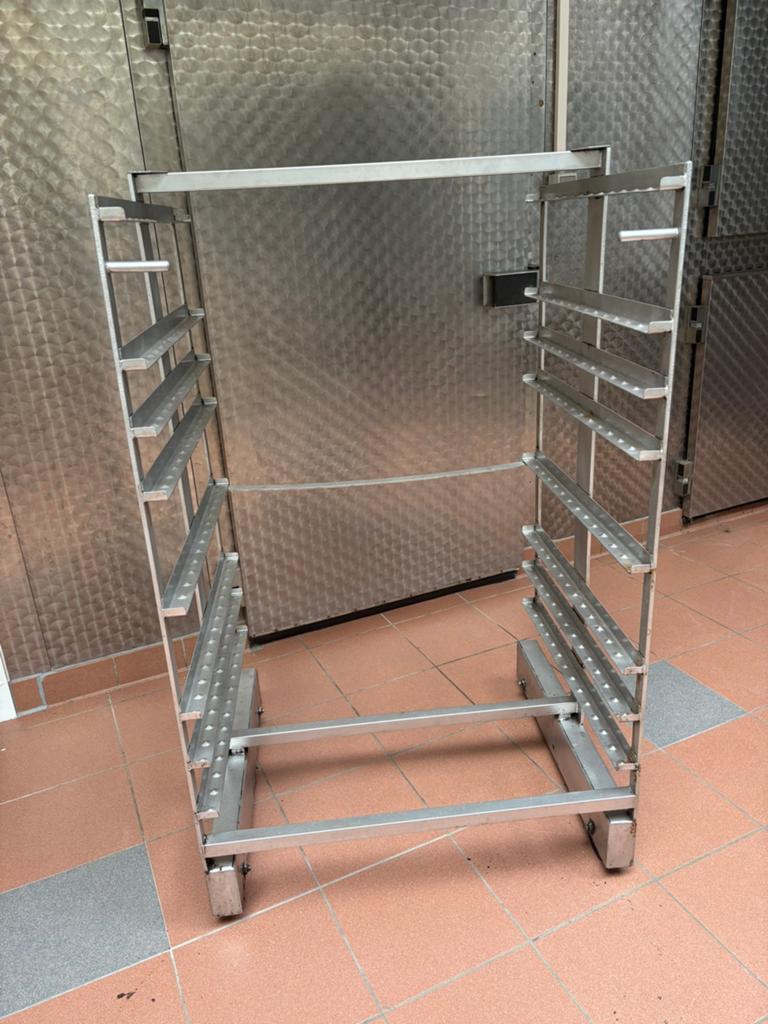 Inox karren voor oven of rokerij op wielen, Zakelijke goederen, Ophalen