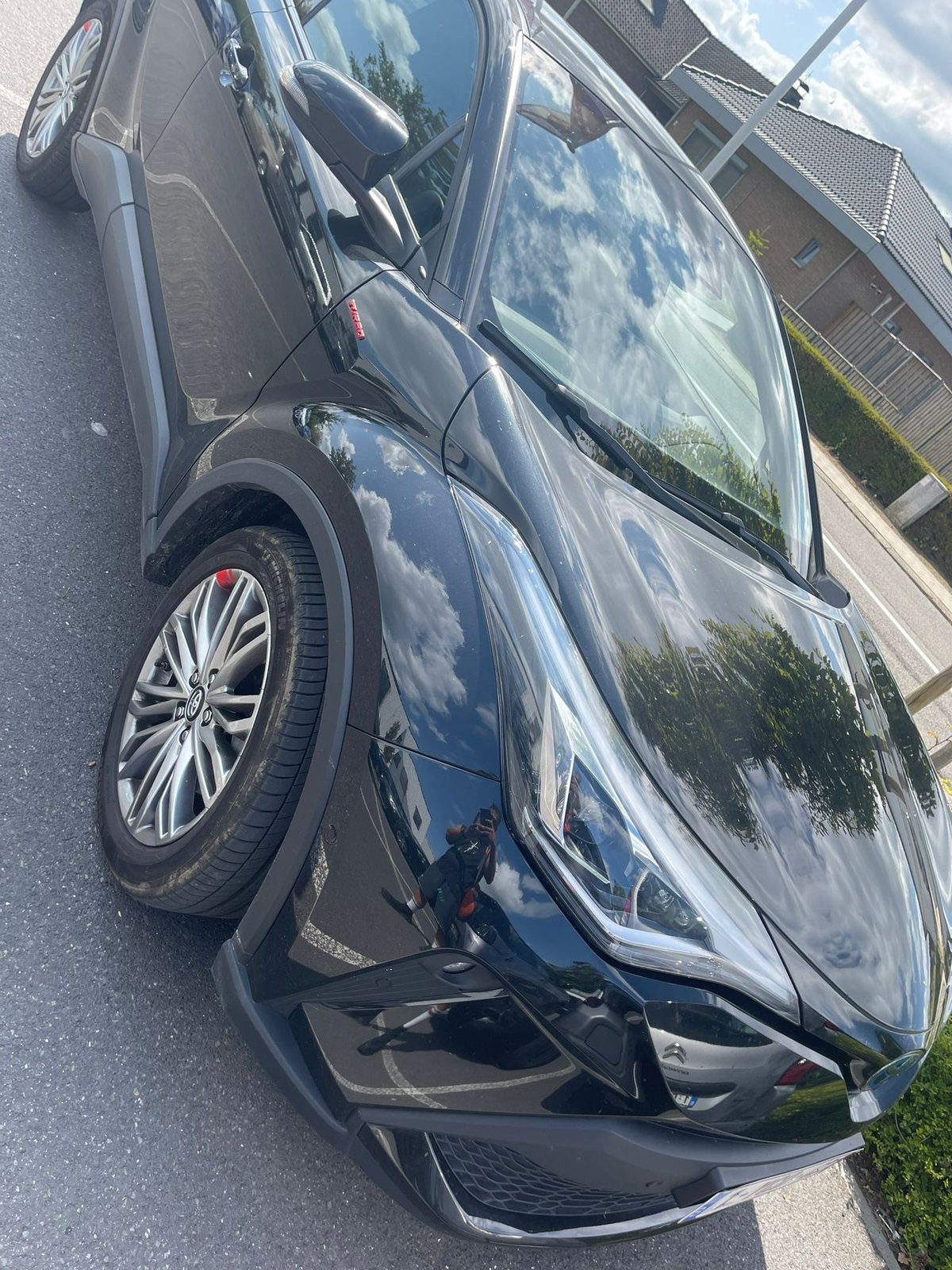 Toyota C-HR 1.8 12/2022 6 jaar garantie, Auto's, 1800 kg, 4 cilinders, Leder en Stof, Zwart