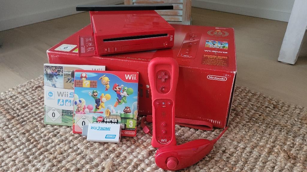 Nintendo wii red 25th anniversary limited edition, Games en Spelcomputers, Spelcomputers | Nintendo Wii, Ophalen of Verzenden