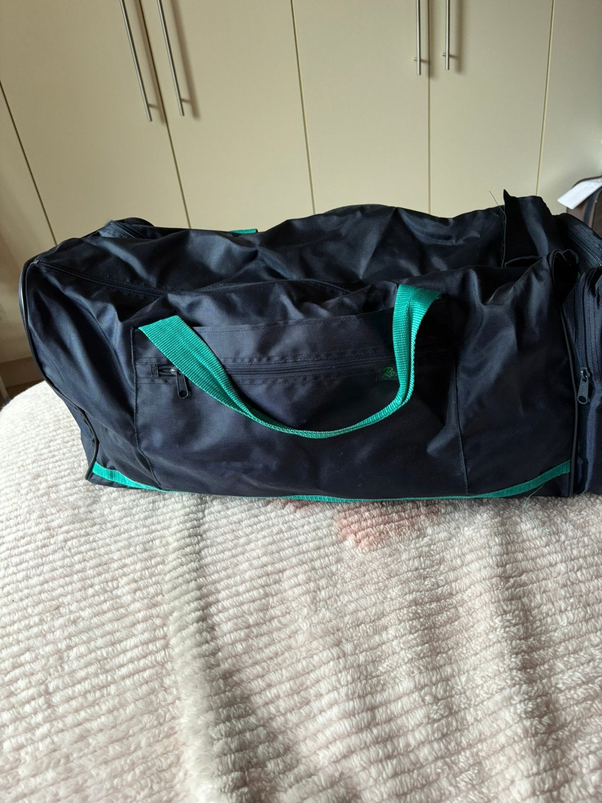 Sportzak, reiszak, blauw groen, L63,br27,H31cm,, Ophalen, Zo goed als nieuw