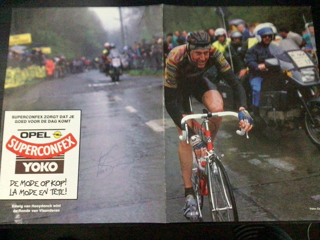 wielerposter1989 ronde van vlaanderen  van hooydonck signe, Verzenden, Zo goed als nieuw