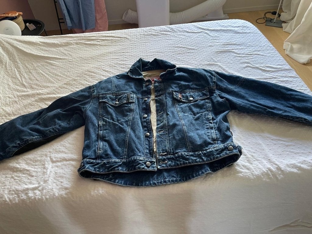 Motorjas jeans, Enlèvement, Seconde main, Hommes, Manteau | tissu