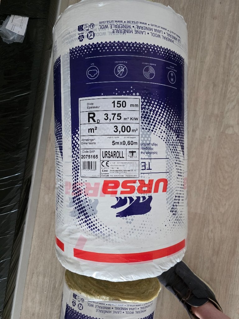 Glaswol, Doe-het-zelf en Bouw, Isolatie en Afdichting, Ophalen, 12 cm of meer, Nieuw, Muurisolatie
