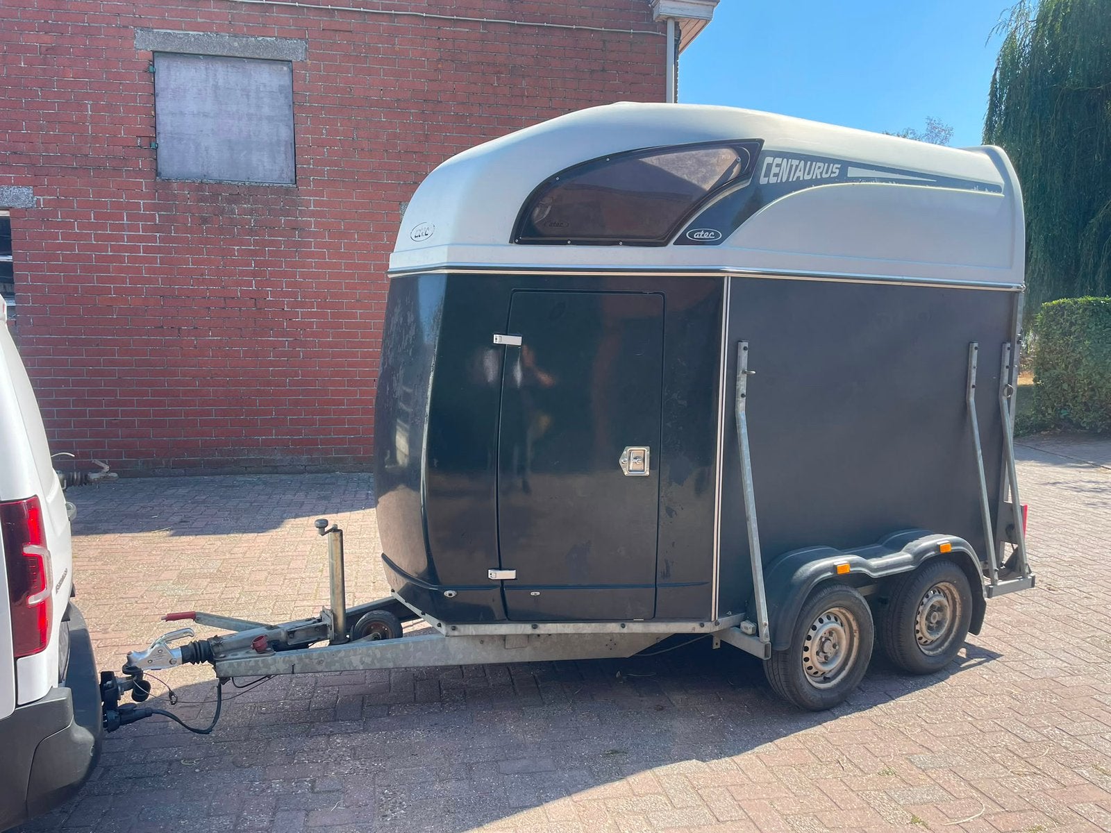 Atec 2 paards trailer, Enlèvement, Utilisé, Remorque 2 chevaux