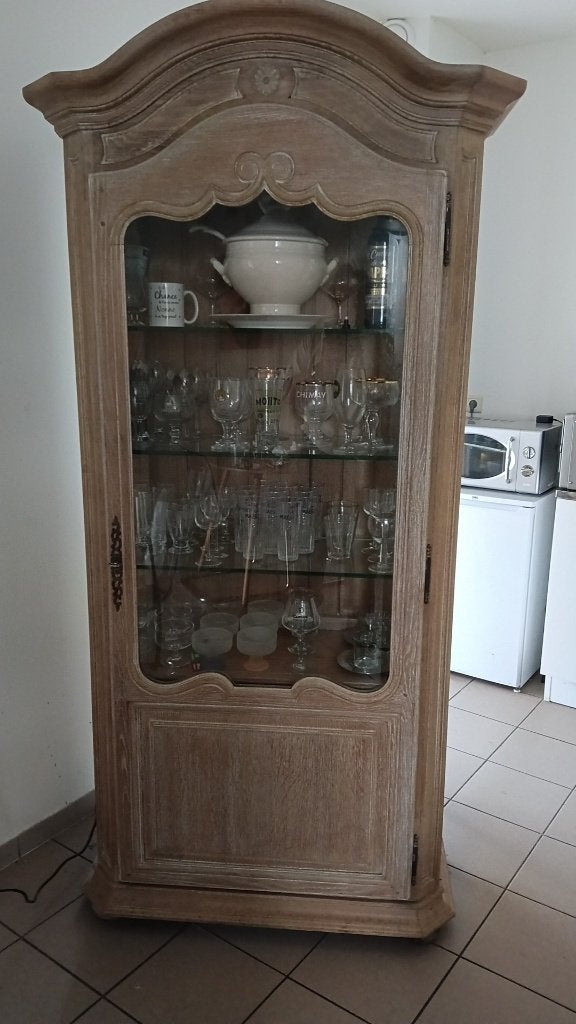 vitrine chêne cérusé, Maison & Meubles, Enlèvement, Neuf