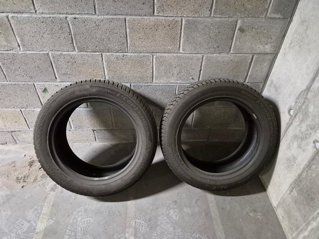2 gebruikte winterbanden, Ophalen, 18 inch, Gebruikt, Winterbanden