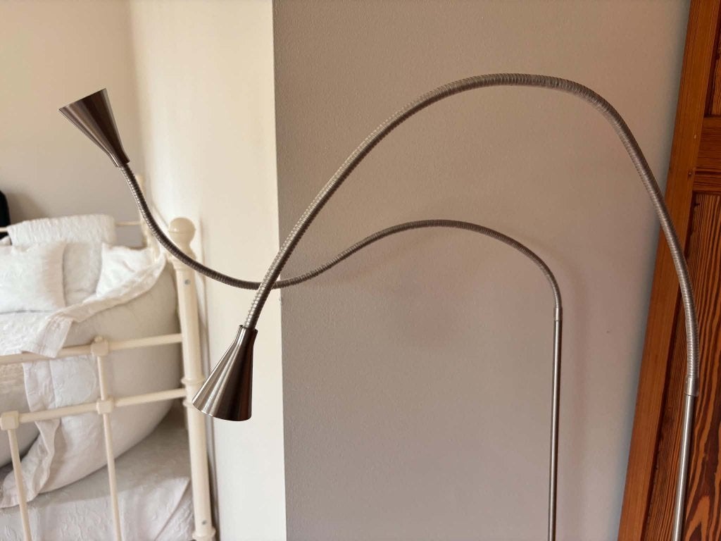 2 staande leeslampen buigzaam en verstelbaar, Huis en Inrichting, Ophalen, Gebruikt, Metaal