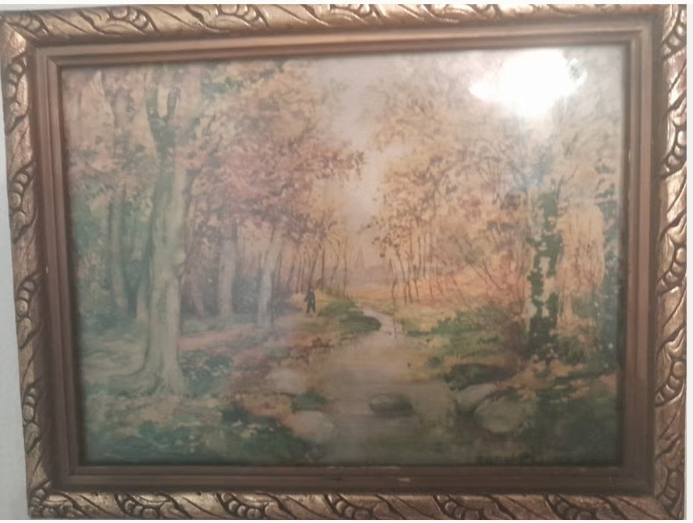 schilderij P.H.Schor 1875 - 1945   landschap, Antiek en Kunst, Kunst | Schilderijen | Klassiek, Ophalen, Paneel, Bijzondere lijst