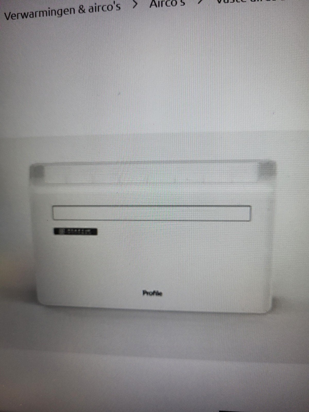 NIEUWE MONOBLOK AIRCO PROFILE 12OOO BTU, Enlèvement