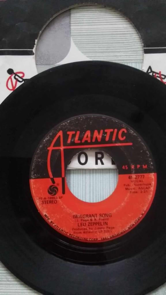led zeppelin, Cd's en Dvd's, Ophalen of Verzenden, 7 inch