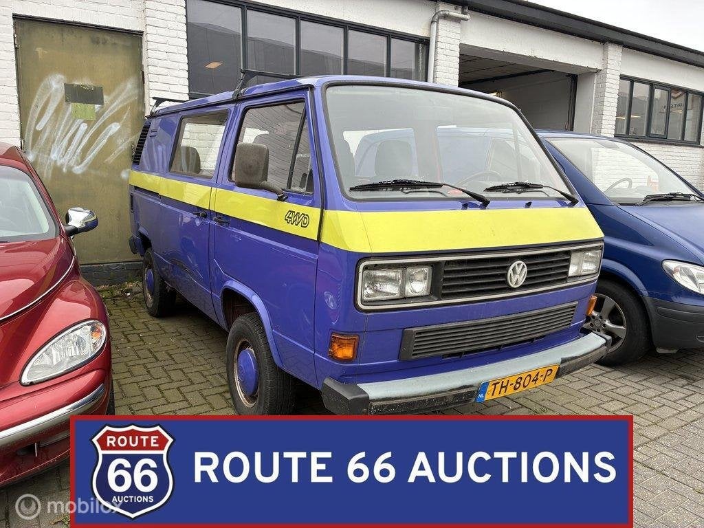 Volkswagen Transporter T3 Syncro | 1990 | Route 66 Auctions, Auto's, Volkswagen, Zwart, Bedrijf, Handgeschakeld