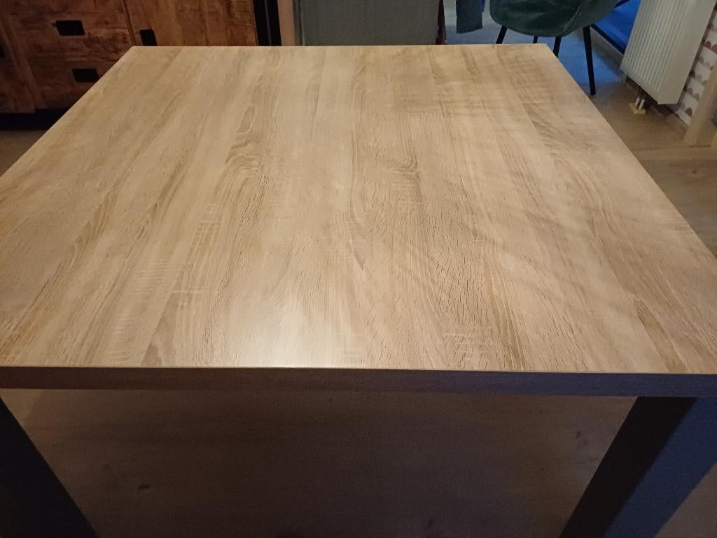 Tafel vierkant 1m20 cm op 1m20 cm, Huis en Inrichting, Ophalen, Gebruikt, Vierkant, Landelijk